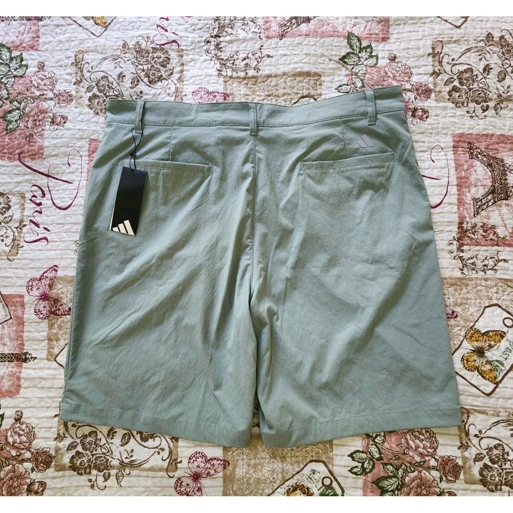 Adidas ADVR0918 Men's Ripstop Golf Shorts Silver Green‎ Size 38